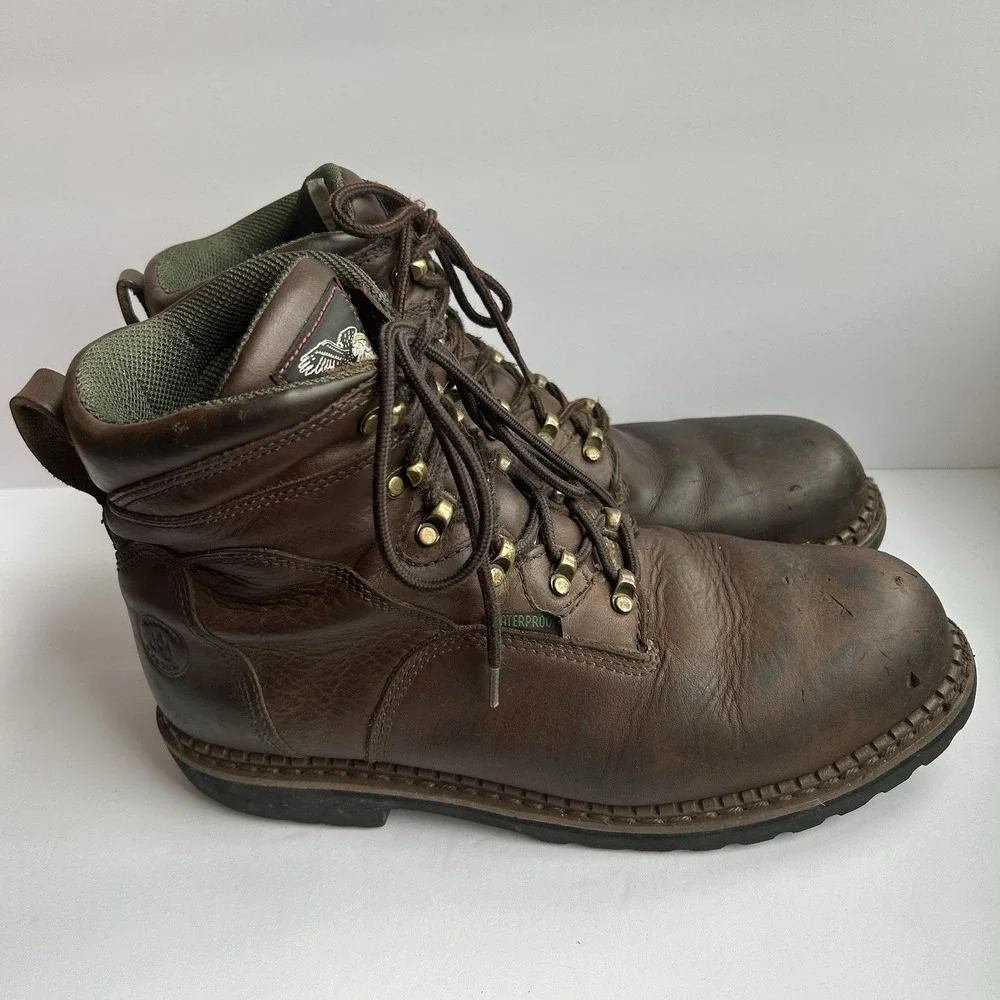 GEORGIA‎ BOOTS Mens 12W Steel Toe Renegade Work Hammer Brown Leather Wtpf G6303